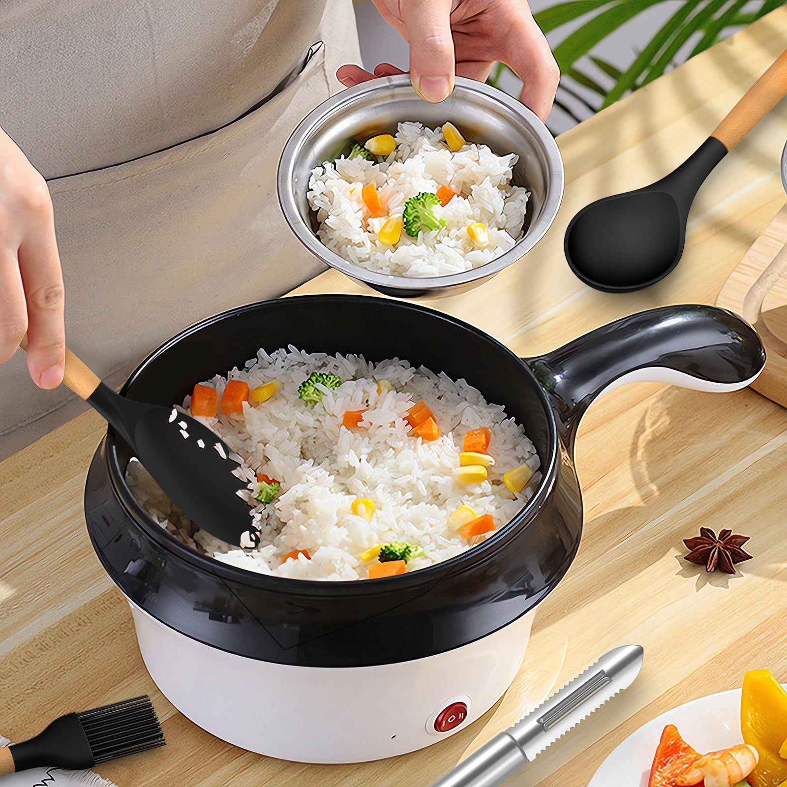 Silicone Cooking Utensils Set - Silicone Kitchen Utensils for Cooking Wooden Handles, 446°F Heat Resistant Kitchen Ut... - Image 3