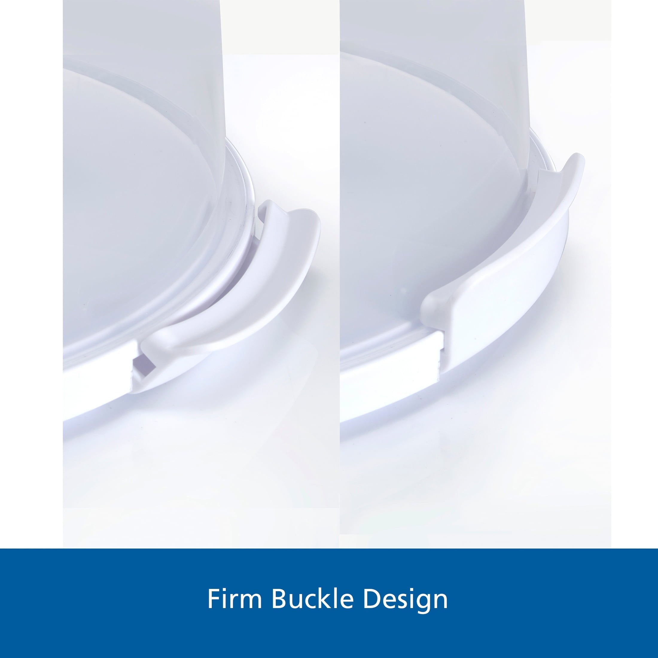 Mainstays 12 inch Clear Cake Carrier with 2pk 9 inch Gray Round Pans, Carbon Steel - Image 5