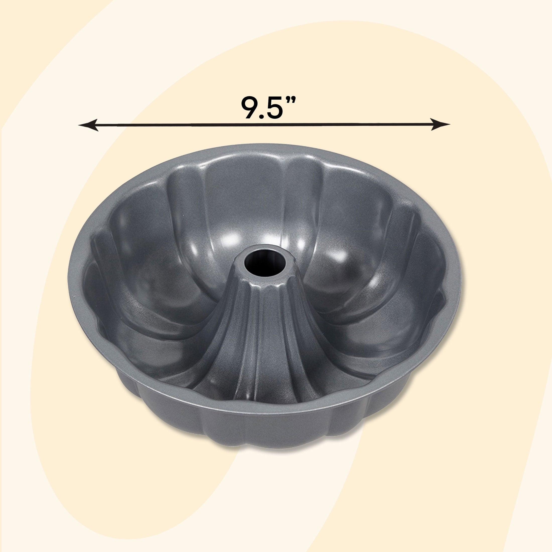 Wilton Everyday Non-Stick Bundt Cake Pan 9.51" Fluted Tube Baking Pan, Packaging May Vary - Image 2