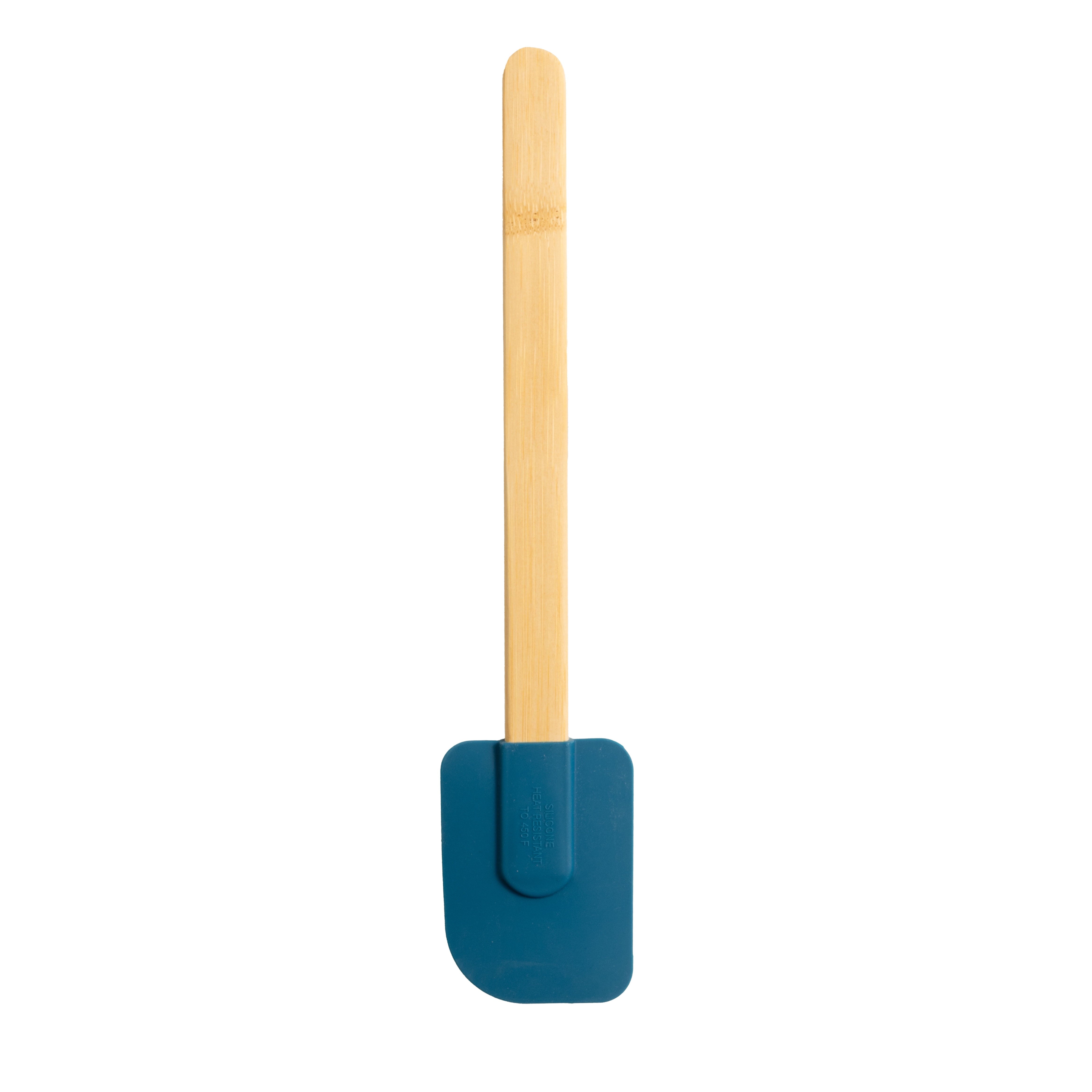Mainstays Colorful Silicone Spatulas Set 4 with Bamboo Handles, Blue - Image 5