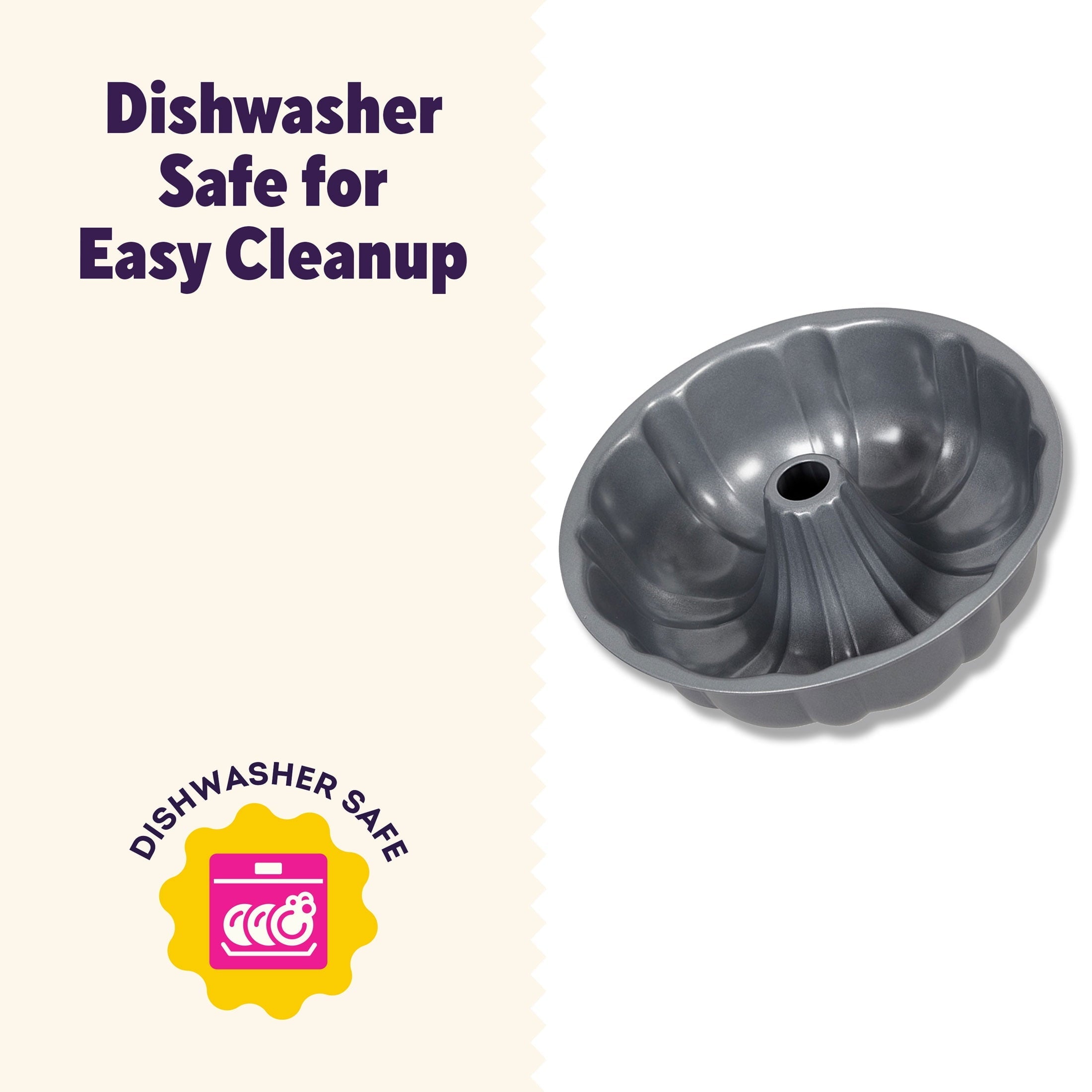 Wilton Everyday Non-Stick Bundt Cake Pan 9.51" Fluted Tube Baking Pan, Packaging May Vary - Image 6
